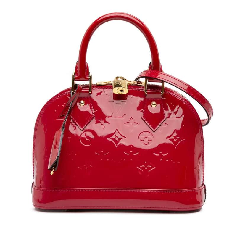 Louis Vuitton Monogram Vernis Alma BB Pink Leather Good condition - Front View