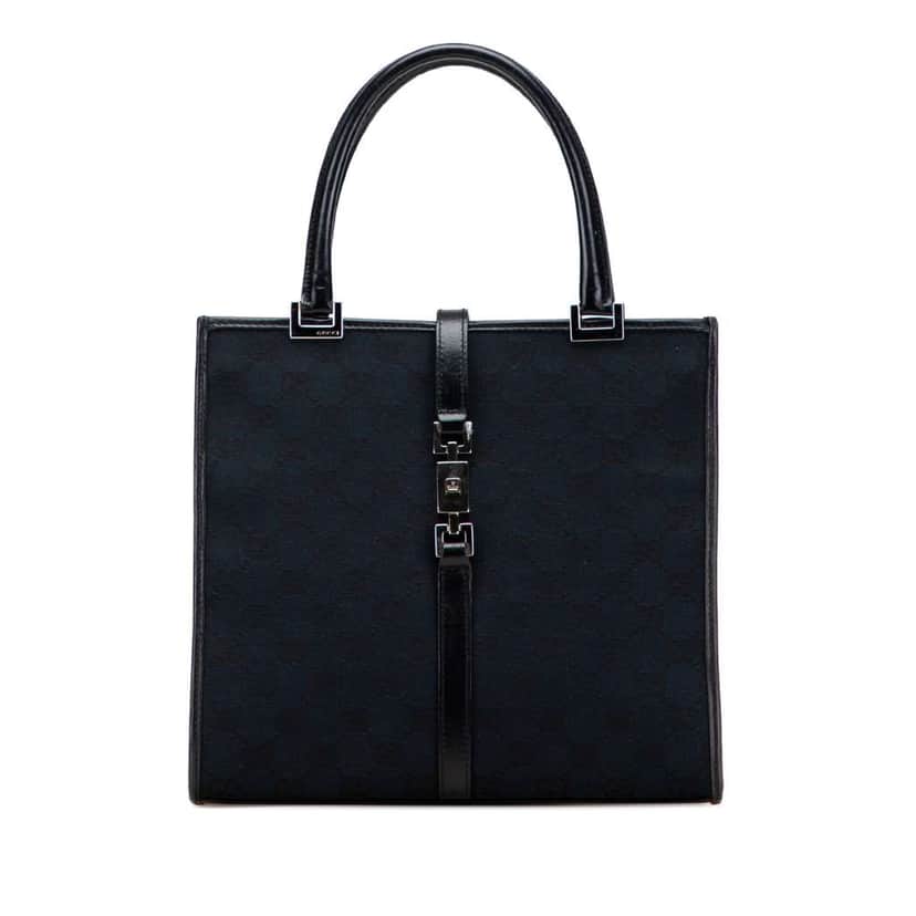Gucci GG Canvas Jackie Handbag Blue Canvas Good condition - Front View