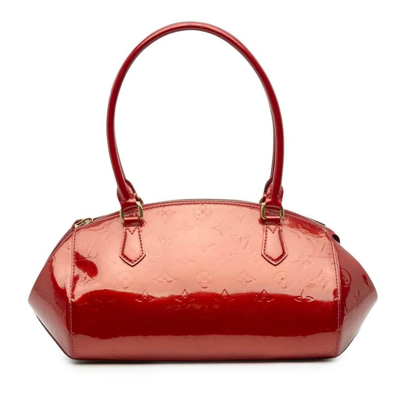 Louis Vuitton Monogram Vernis Sherwood PM Red Leather Good condition - Front View