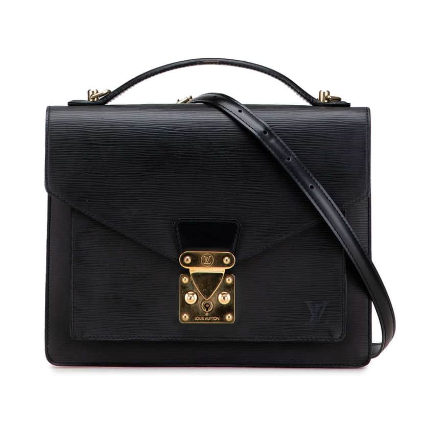 Louis Vuitton Epi Monceau 28 Black Leather Good condition - Front View