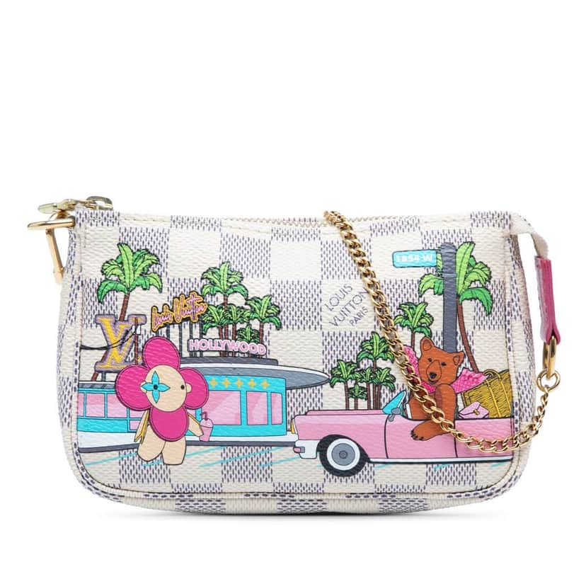 Louis Vuitton Damier Azur Animation Hollywood Mini Pochette Accessoires White Good condition - Front View