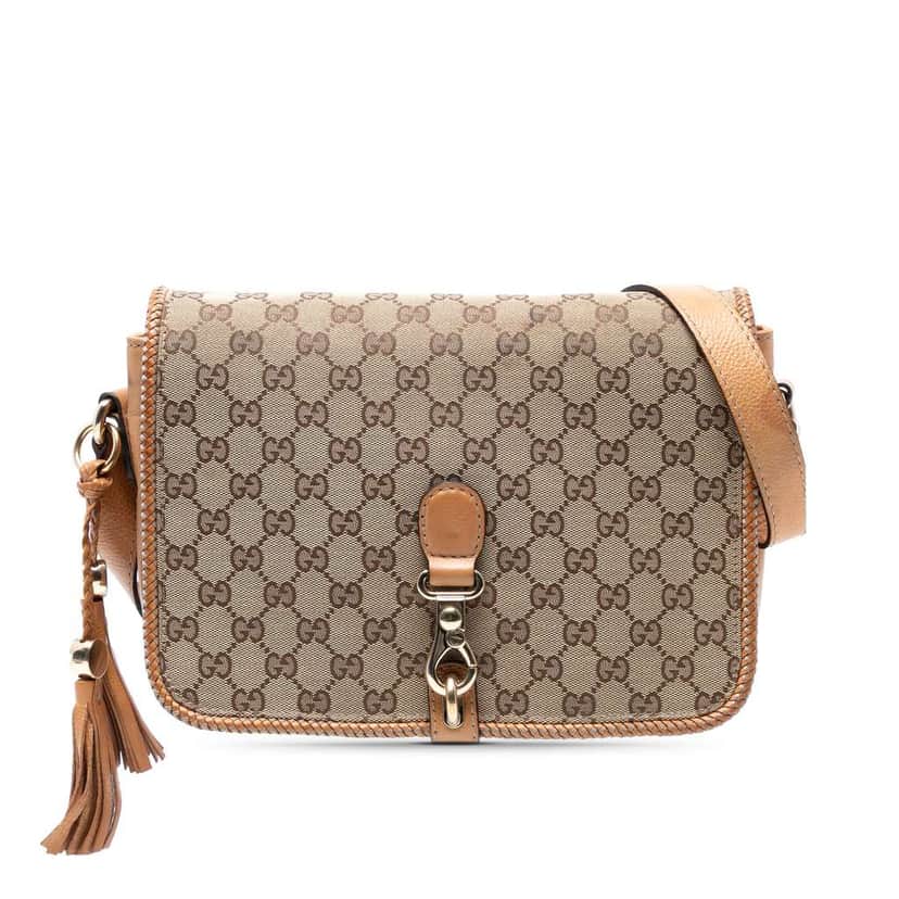 Gucci GG Canvas Marrakech Crossbody Brown Canvas Good condition - Front View