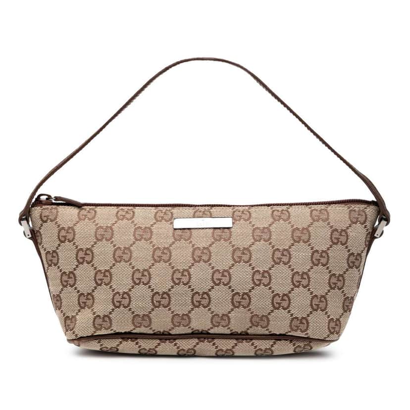 Gucci GG Canvas Boat Brown Canvas Good condition - Front View