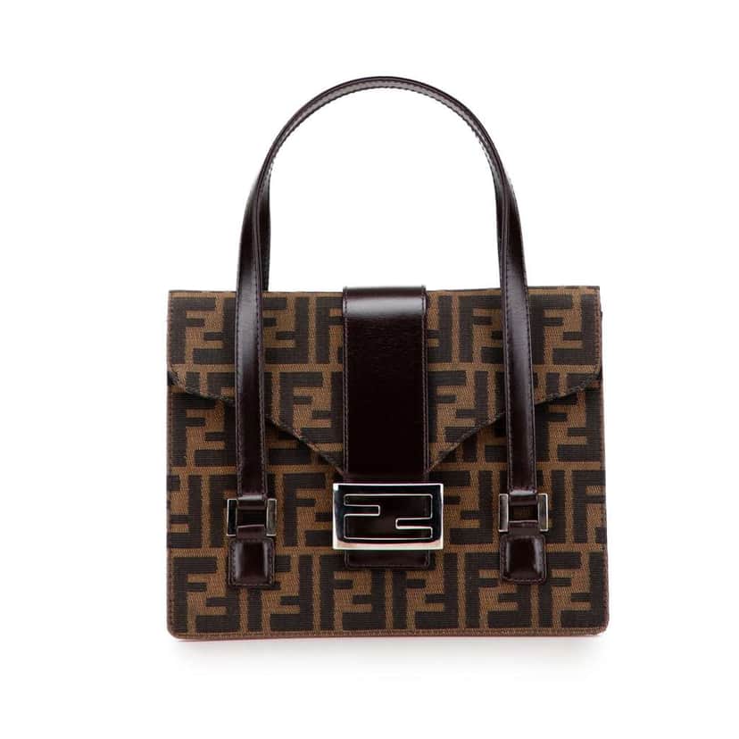 Fendi Zucca Canvas Handbag Brown Canvas Good condition - Front View