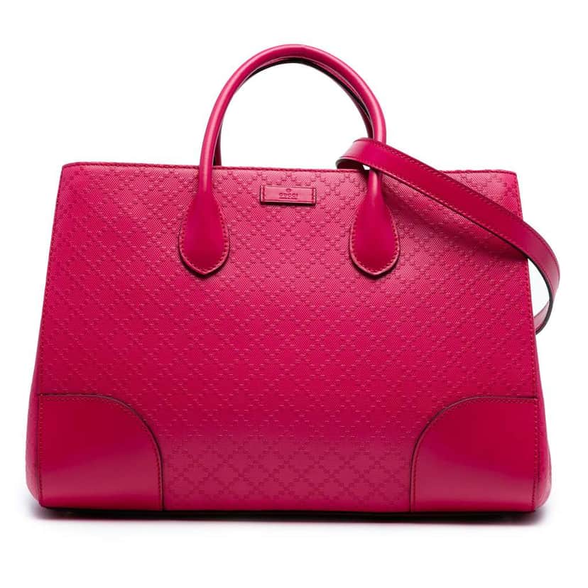 Gucci Medium Diamante Leather Hilary Lux Tote Pink Leather Good condition - Front View