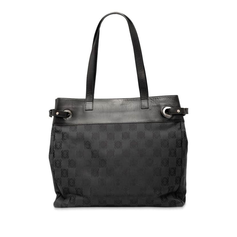Loewe Anagram Canvas Tote Black Canvas Very good condition - Front View