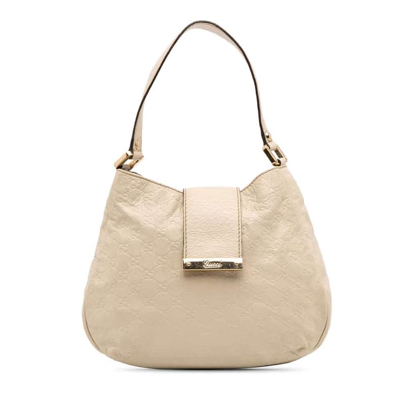 Gucci Medium Guccissima New Ladies Hobo White Leather Good condition - Front View