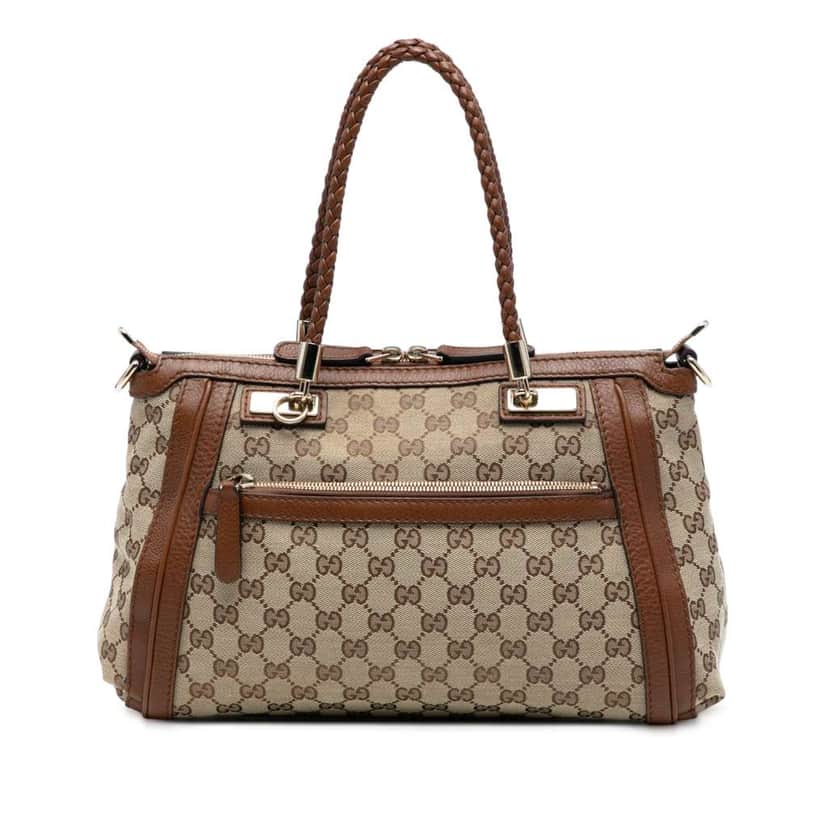 Gucci GG Canvas Bella Satchel Brown Canvas Good condition - Front View