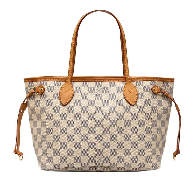 Louis Vuitton Damier Azur Neverfull PM White Good condition - Front View