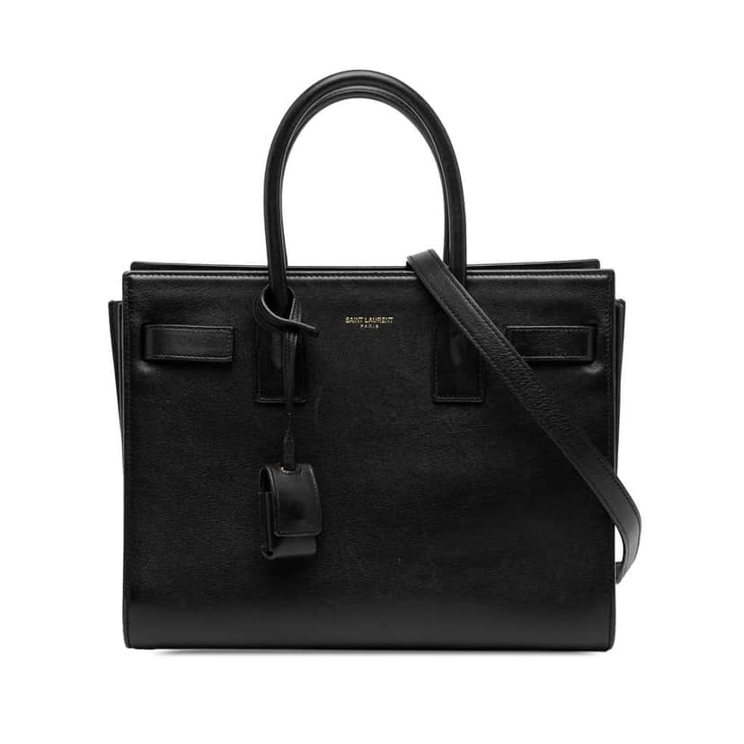 Saint Laurent Baby Leather Sac De Jour Satchel Black Leather Good condition - Front View