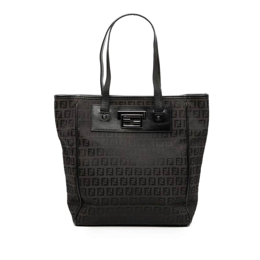 Fendi Zucchino Canvas Tote Brown Canvas Very good condition - Front View
