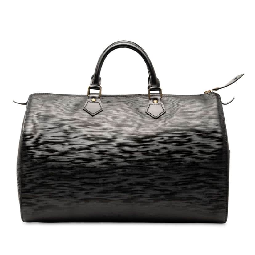 Louis Vuitton Epi Speedy 35 Black Leather Good condition - Front View