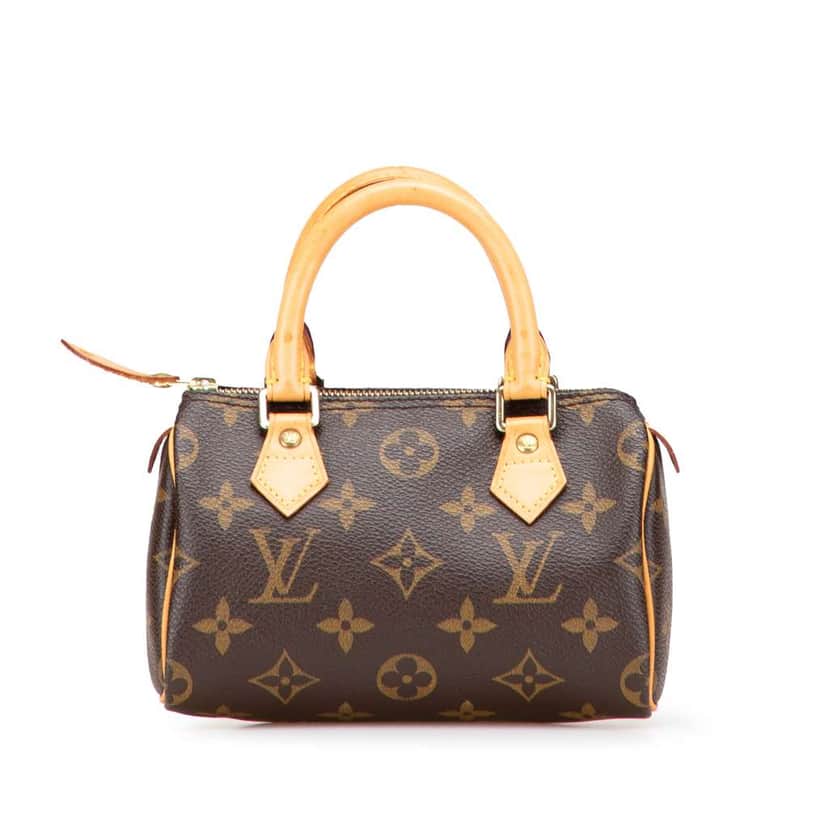 Louis Vuitton Monogram Mini Speedy HL Brown Canvas Good condition - Front View