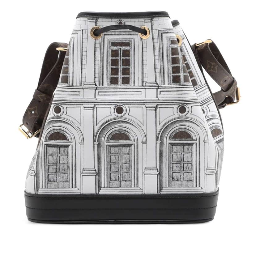 Louis Vuitton Fornasetti Architettura Noe MM White Leather Good condition - Front View