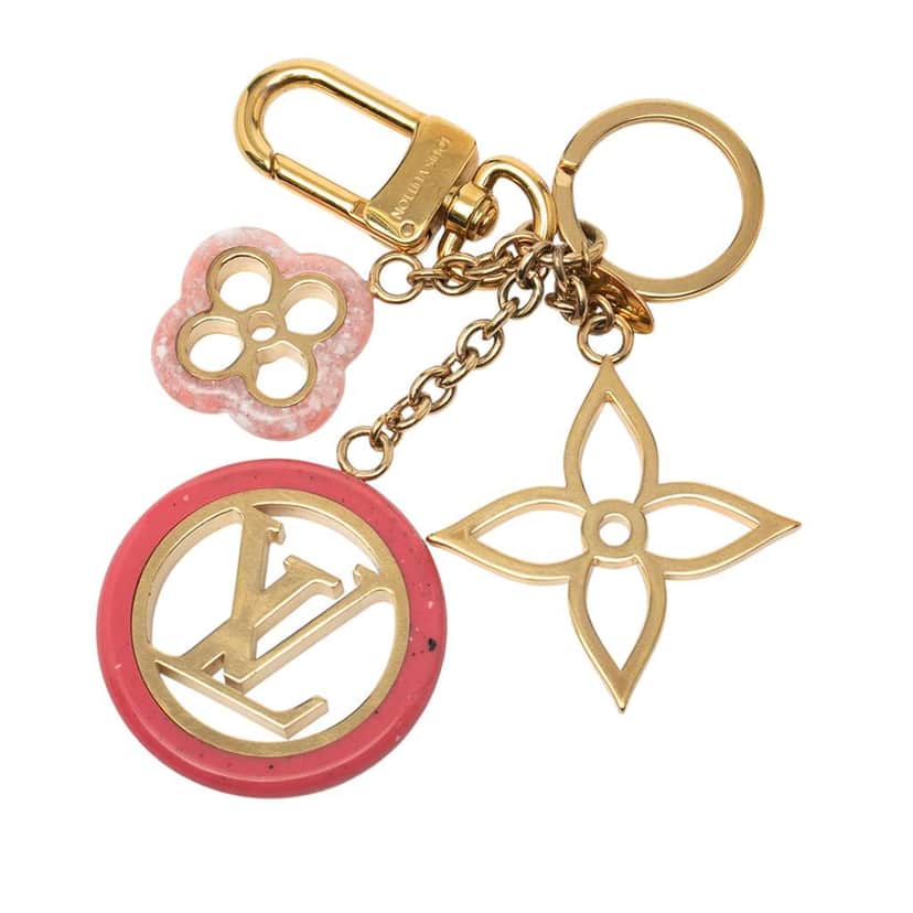 Louis Vuitton Gold Plated Colorline Bag Charm and Key Holder Gold Metal Good condition - Front View