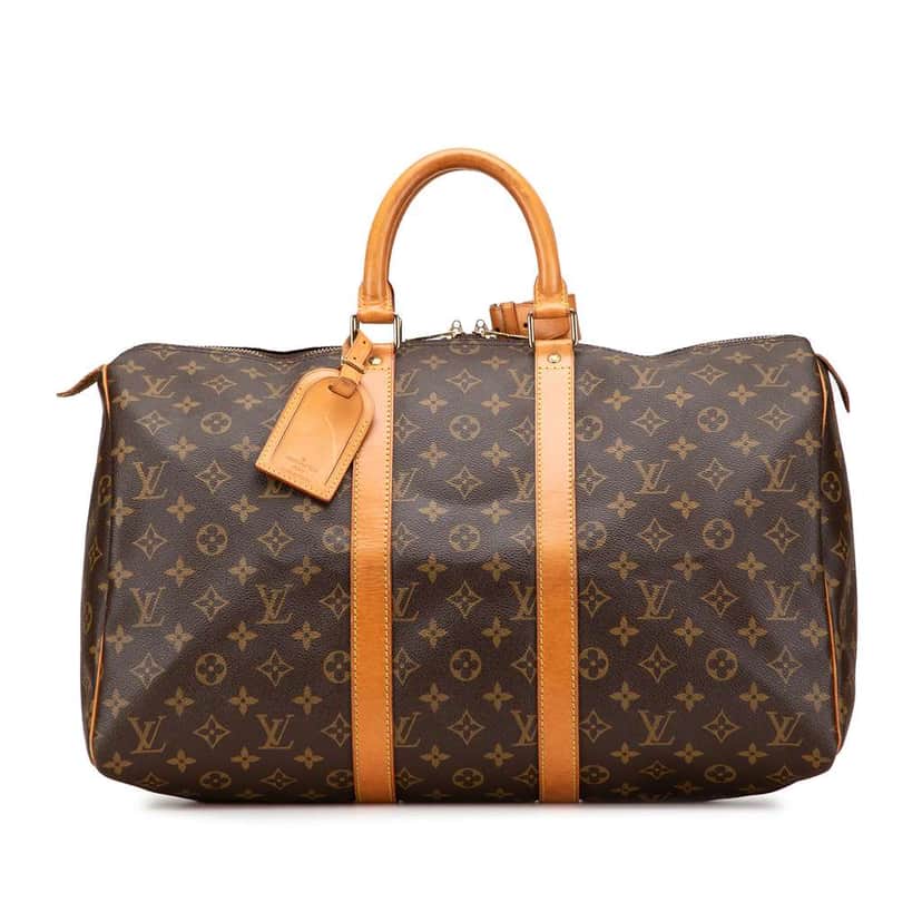 Louis Vuitton Monogram Keepall 45 Brown Canvas Good condition - Front View