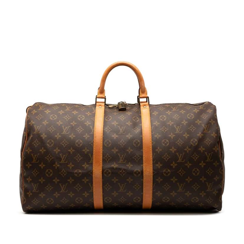 Louis Vuitton Monogram Keepall 55 Brown Good condition - Front View