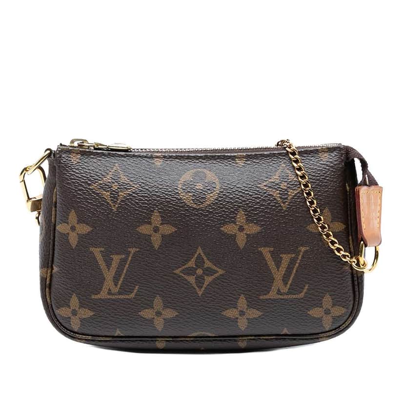 Louis Vuitton Monogram Mini Pochette Accessoires Brown Good condition - Front View