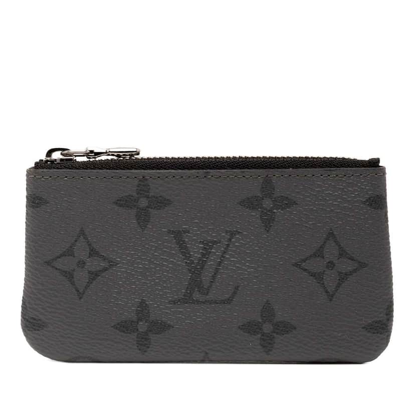 Louis Vuitton Monogram Eclipse Reverse Key Pouch Grey Good condition - Front View
