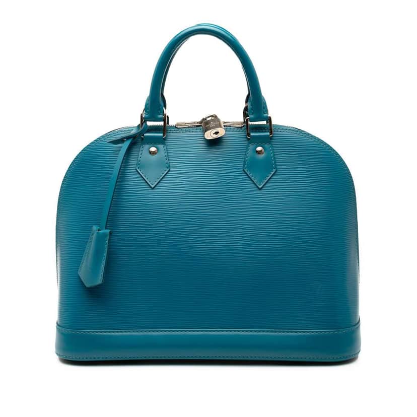 Louis Vuitton Epi Alma PM Blue Leather Good condition - Front View