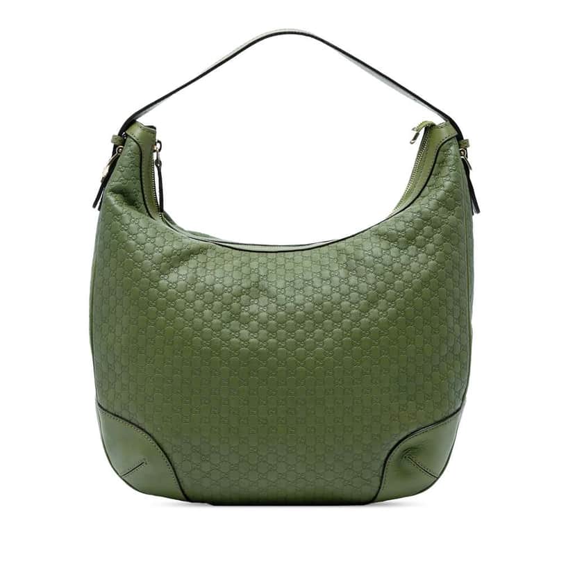 Gucci Microguccissima Nice Shoulder Bag Green Leather Good condition - Front View