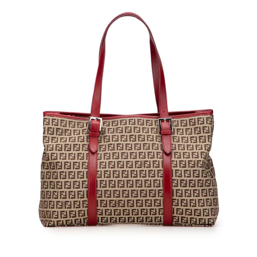 Fendi Zucchino Canvas Tote Brown Canvas Good condition - Front View