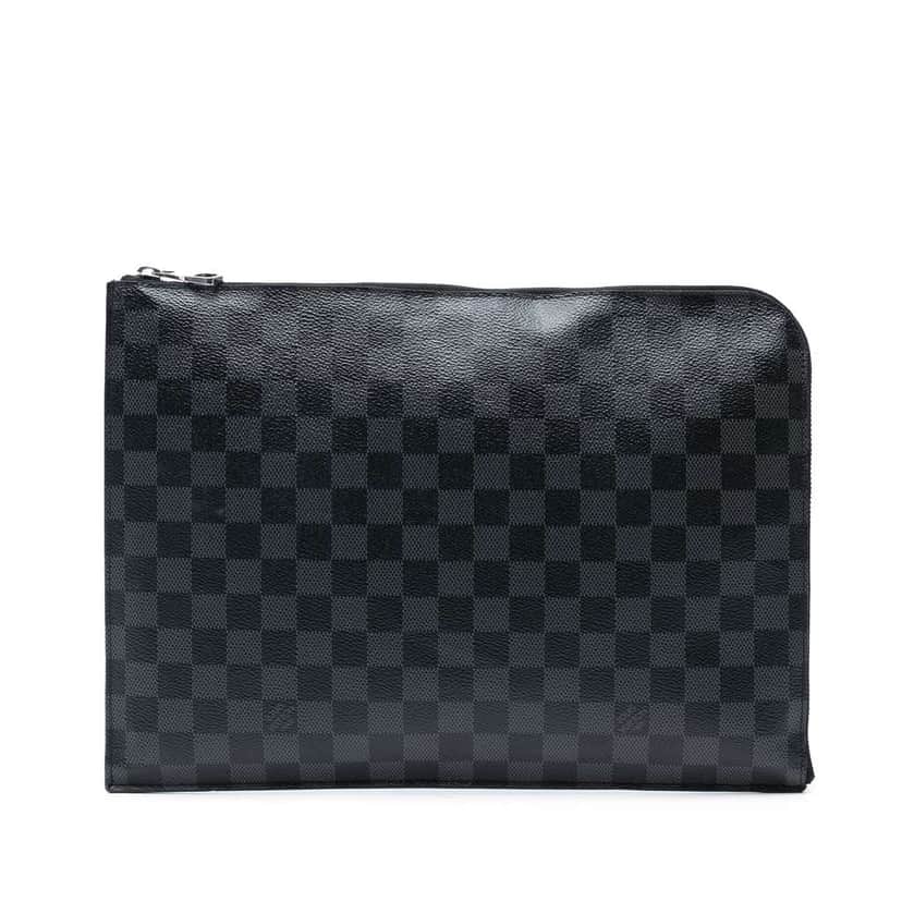 Louis Vuitton Damier Graphite Pochette Jour GM Black Good condition - Front View