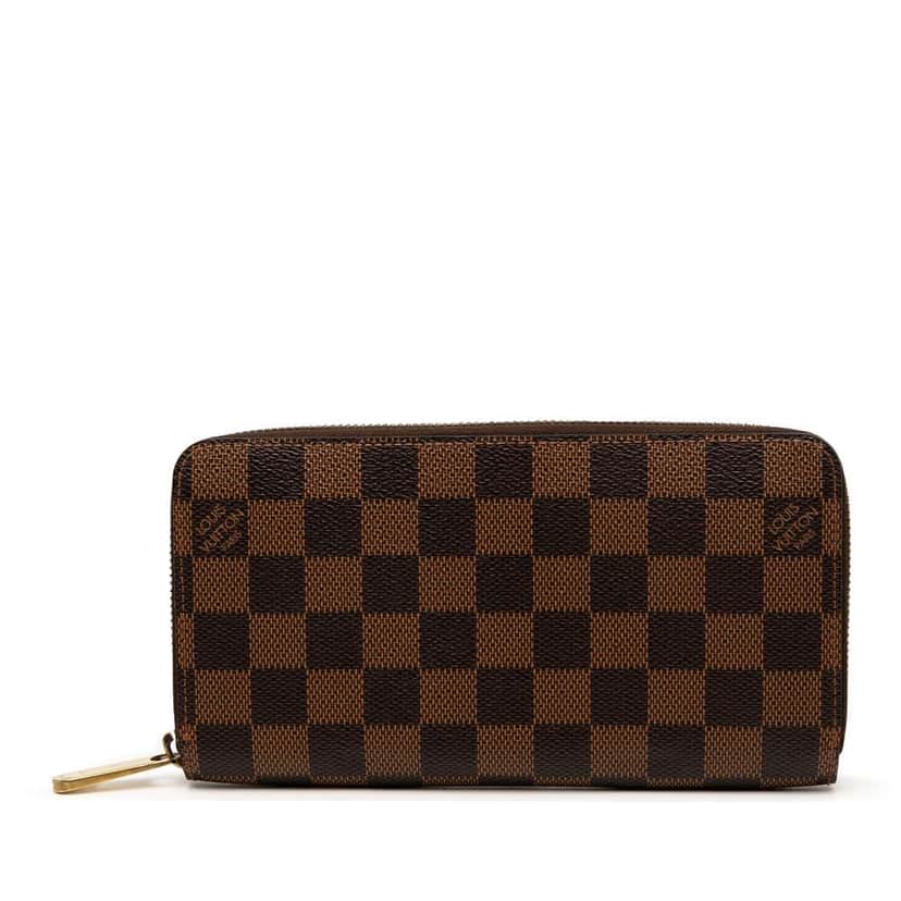 Louis Vuitton Damier Ebene Zippy Wallet Brown Good condition - Front View