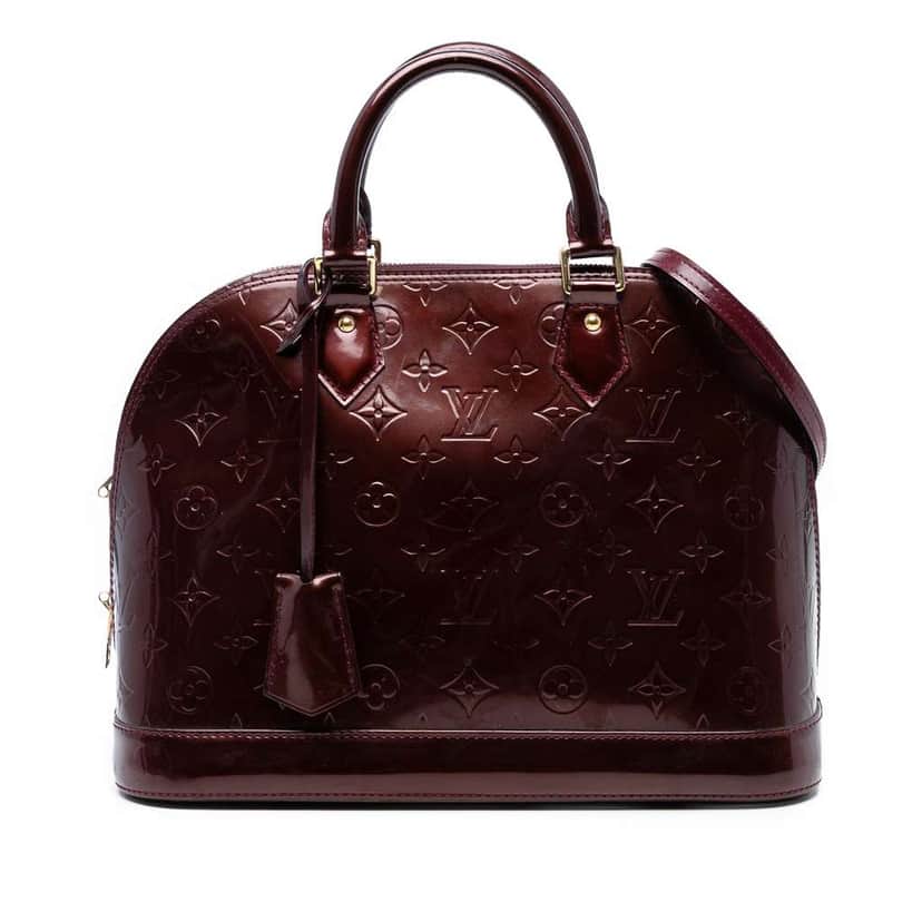 Louis Vuitton Monogram Vernis Alma PM Red Leather Good condition - Front View