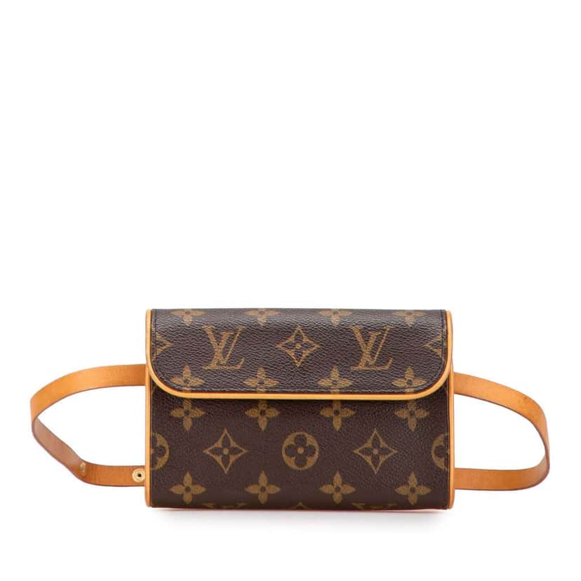 Louis Vuitton Monogram Pochette Florentine Brown Canvas Good condition - Front View
