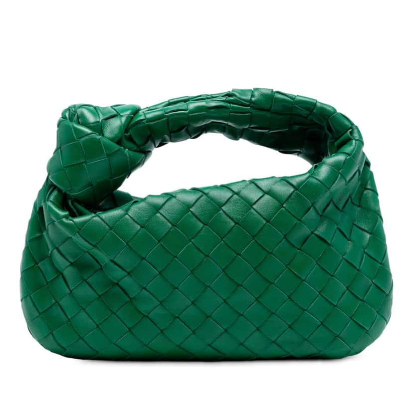 Bottega Veneta Mini Nappa Intrecciato Jodie Green Leather Good condition - Front View