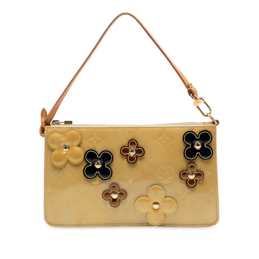 Louis Vuitton Monogram Vernis Fleurs Lexington Pochette Brown Leather Good condition - Front View