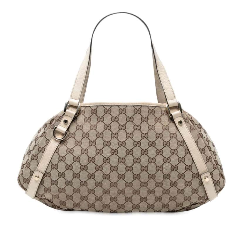 Gucci GG Canvas Abbey D Ring Tote Brown Canvas Good condition - Front View