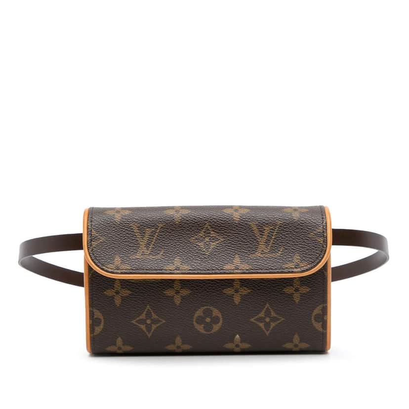 Louis Vuitton Monogram Pochette Florentine Brown Canvas Good condition - Front View