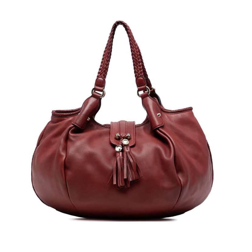 Gucci Leather Marrakech Hobo Bag Red Leather Good condition - Front View