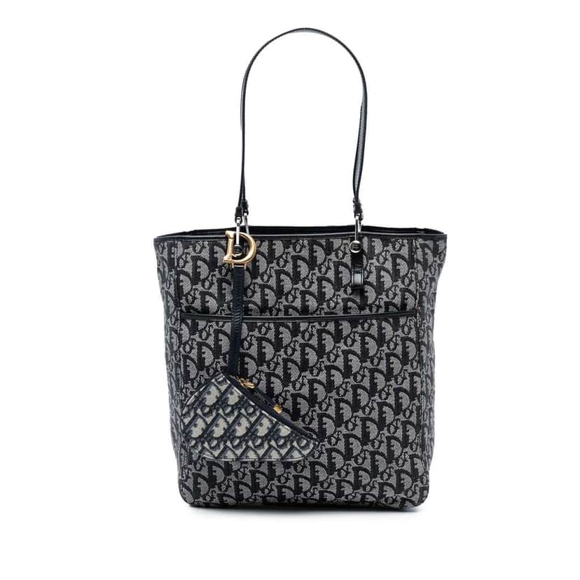 Dior Diorissimo Trotter Canvas Tote Black Canvas Good condition - Front View