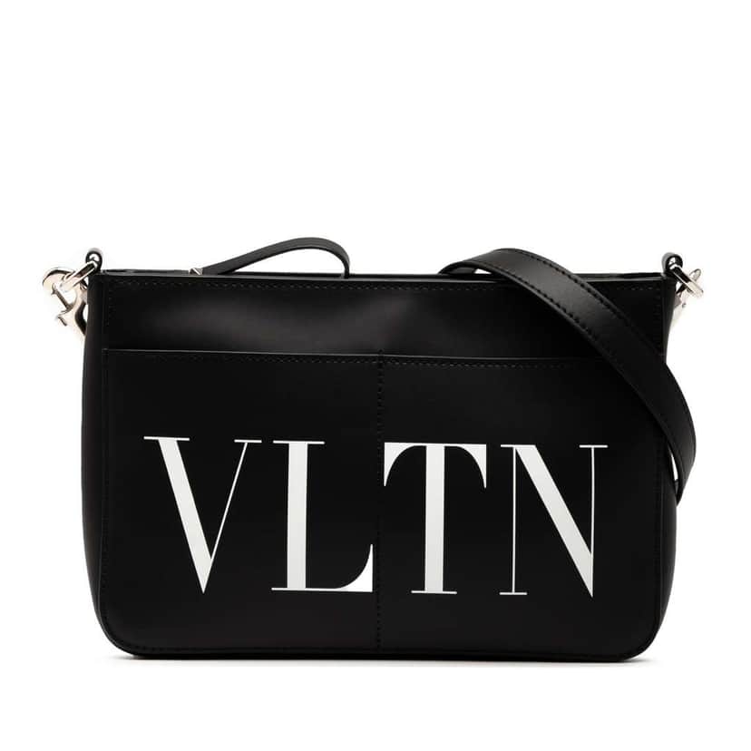 Valentino Leather VLTN Crossbody Black Leather Good condition - Front View