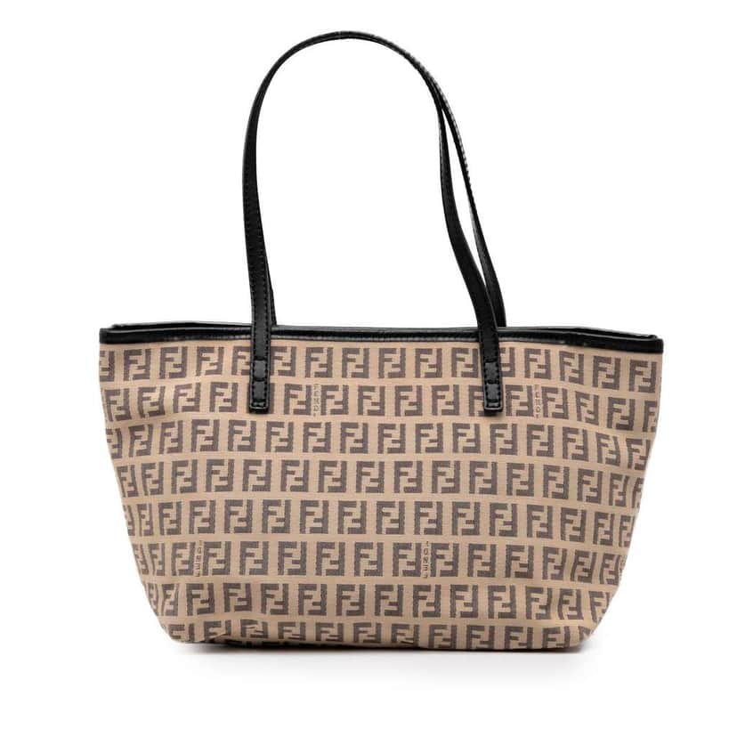 Fendi Zucchino Canvas Tote Brown Canvas Good condition - Front View
