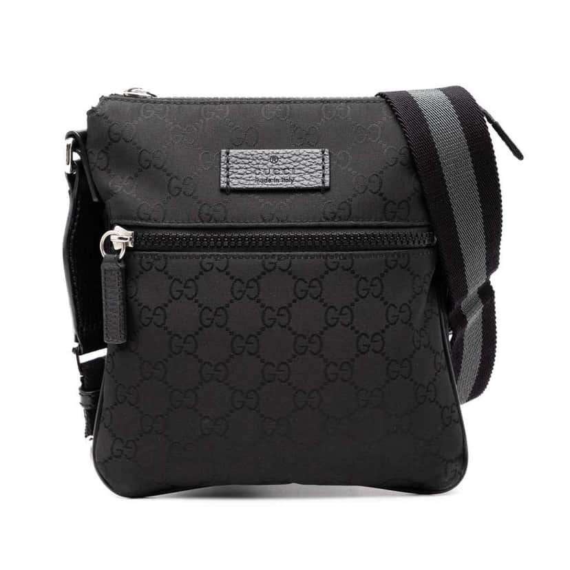 Gucci GG Nylon Web Crossbody Black Good condition - Front View