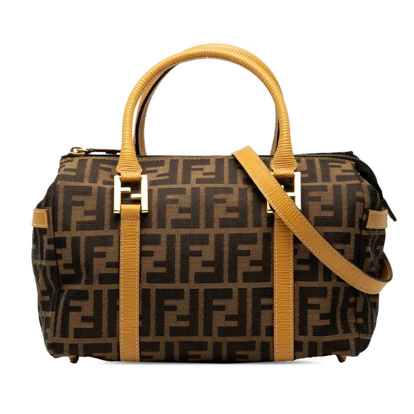 Fendi Zucca Canvas Satchel Brown Canvas Good condition - Front View