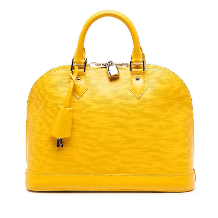 Louis Vuitton Epi Alma PM Yellow Leather Good condition - Front View