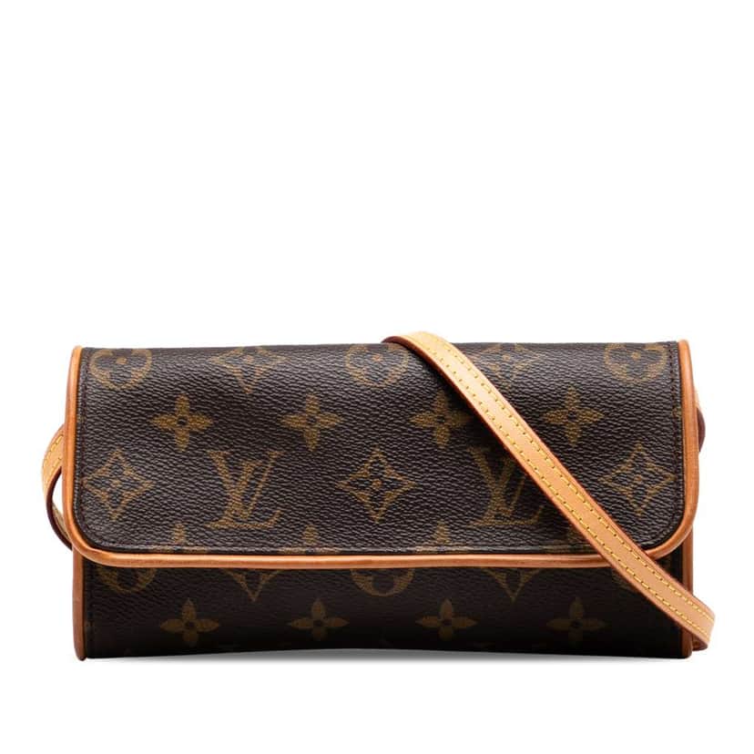 Louis Vuitton Monogram Pochette Twin PM Brown Very good condition - Front View