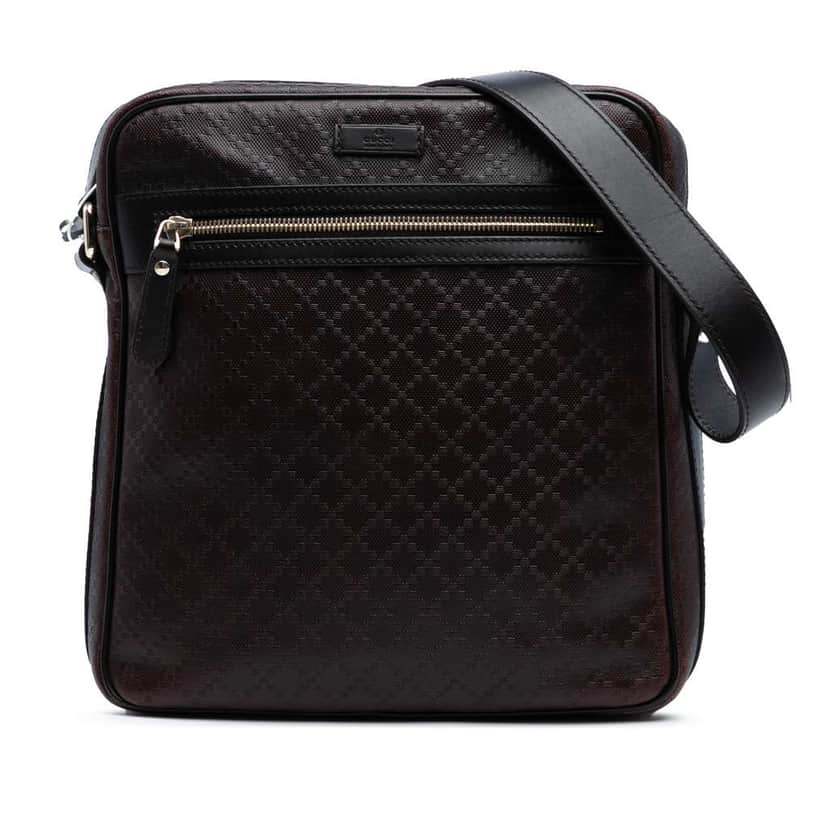 Gucci Diamante Leather Hilary Lux Crossbody Brown Leather Good condition - Front View