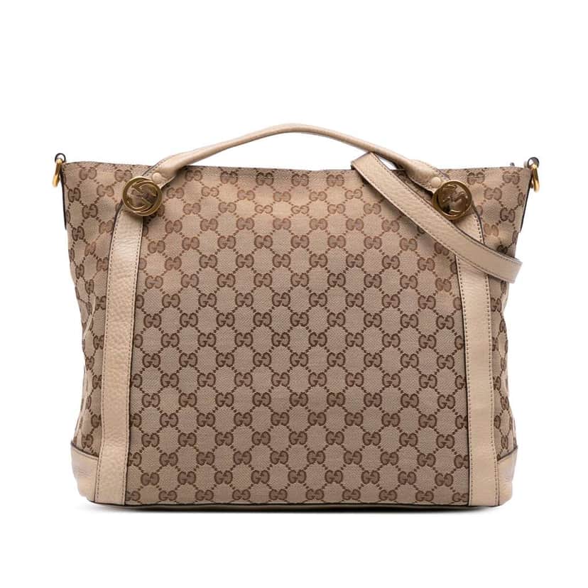 Gucci GG Canvas Miss GG Satchel Brown Canvas Good condition - Front View