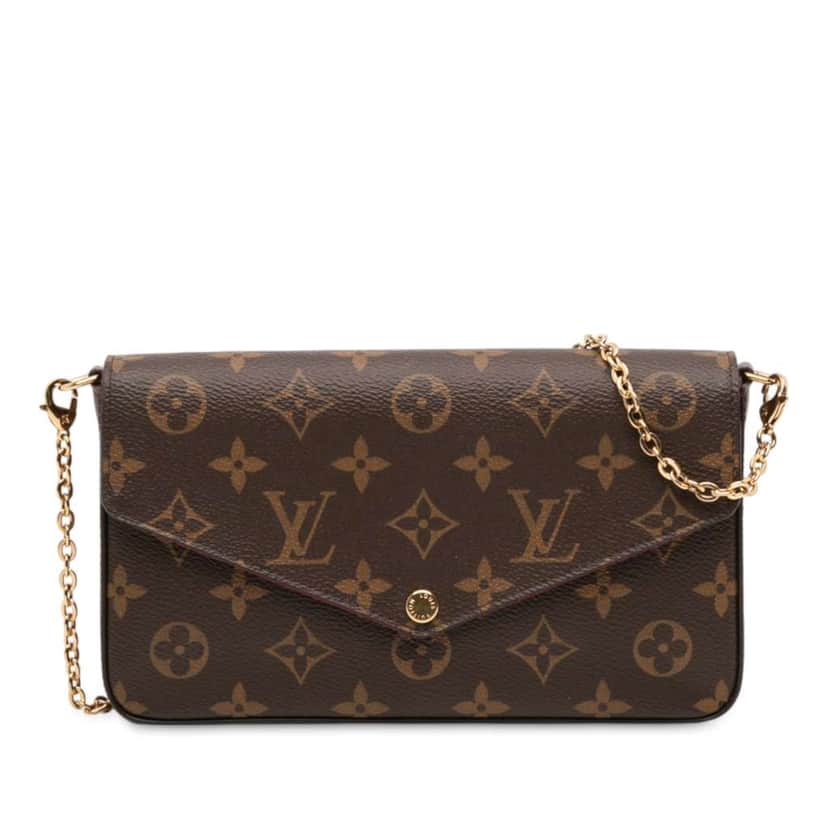 Louis Vuitton Monogram Pochette Felicie Brown Good condition - Front View