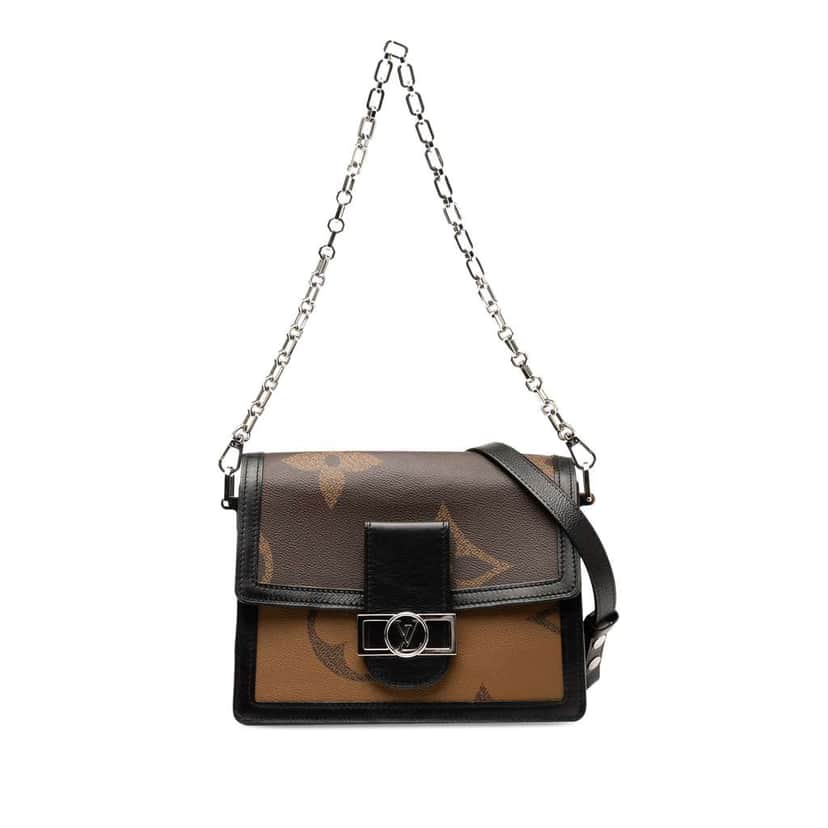 Louis Vuitton Monogram Reverse Giant Dauphine MM Brown Good condition - Front View
