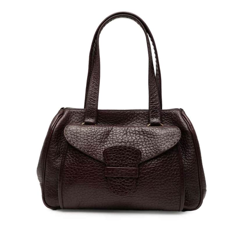 Prada Berlino Pocket Shoulder Bag Red Leather Good condition - Front View
