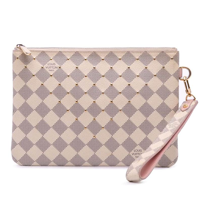Louis Vuitton Damier Azur City Pouch White Canvas Good condition - Front View