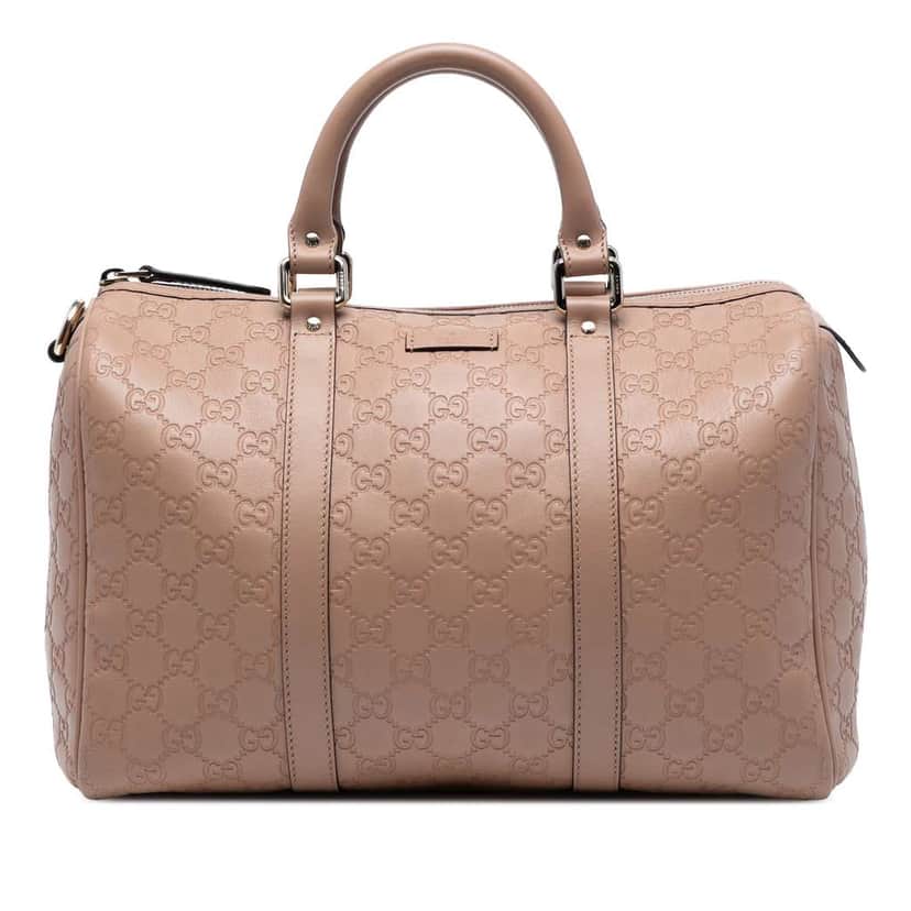 Gucci Medium Guccissima Joy Boston Bag Pink Leather Good condition - Front View