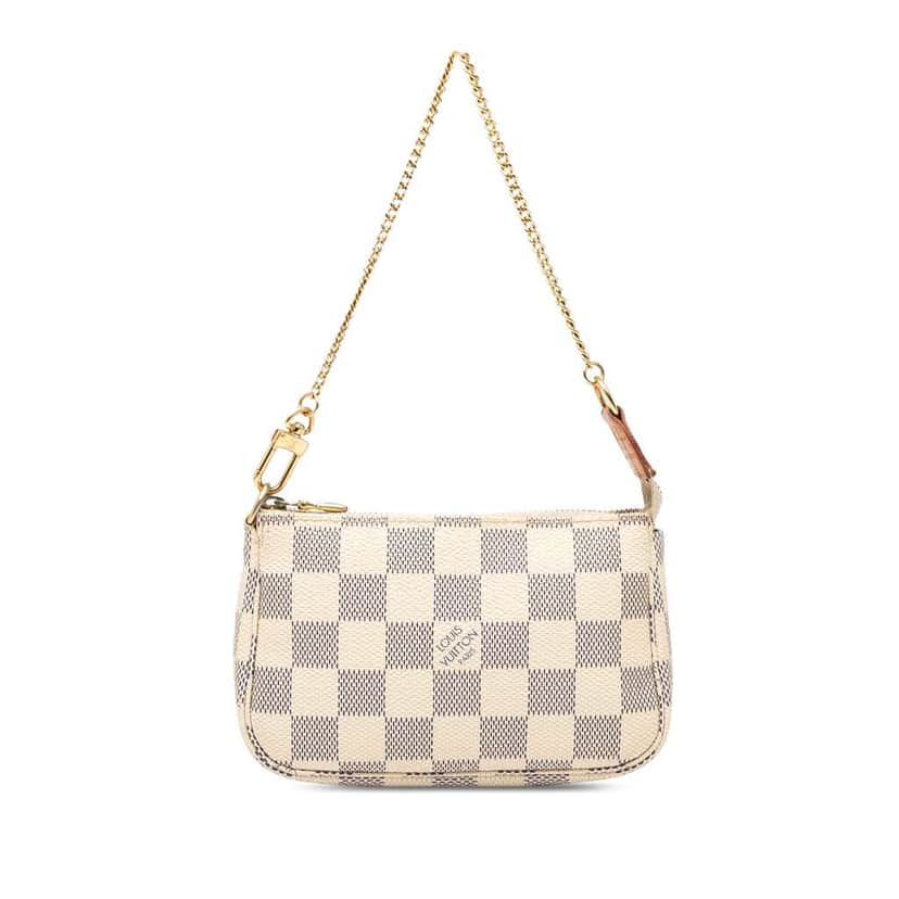 Louis Vuitton Damier Azur Mini Pochette Accessoires White Good condition - Front View